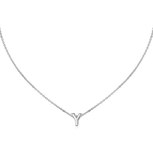 MOMOL Women's Stainless Steel Initial Necklace Personalized Name NecklaceSetBranchting