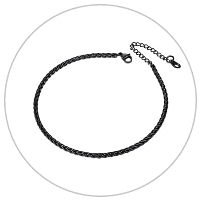 Richsteel Women's Wheat Chain Anklets, Cuban/Figaro/Spiga, 18K Gold Plated, Beach Waterproof