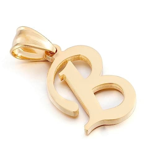 Kalapure Initial Charms Gold Pendant 14k Gold Letter Charms for Men & Women
