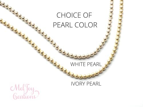 MelJoy Creations Dainty 3MM Pearl Bracelet, Adjustable and Minimalist