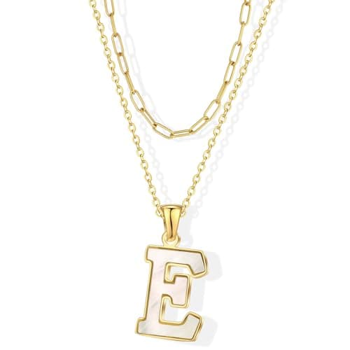 KELMALL Gold Initial Necklace, A-Z Circle Pendant Non-Tarnish Jewelry
