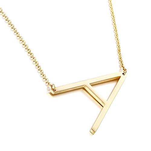 Big Letter Stainless Steel Initial Pendant Jewelry for Women Best Friends Gifts