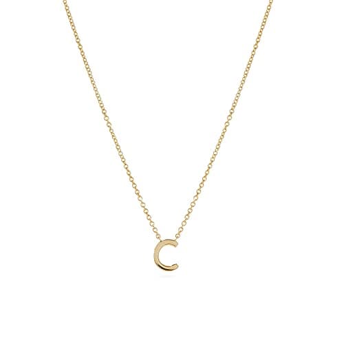 Hayopi Gold Plated Personalized Initial Choker Necklace for Women