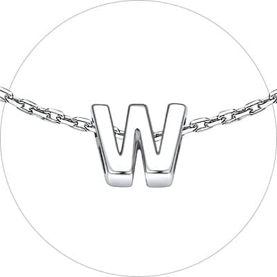 Chic Silver Initial Bracelet 925 Sterling Personalized Jewelry Gifts
