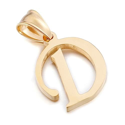 Kalapure Initial Charms Gold Pendant 14k Gold Letter Charms for Men & Women