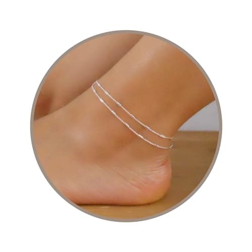 Annika Bella 925 Sterling Silver Adjustable Anklet for Women