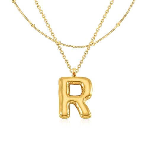 GIFT4U 18K Gold Plated Letter Necklace for Women