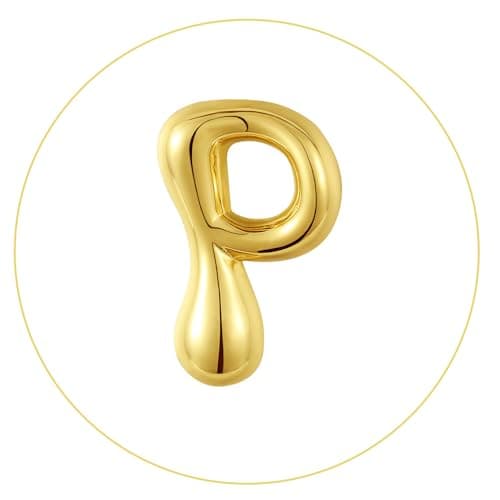 KissYan 14K Gold Plated Beaded Initial Bracelets A-Z Dainty Jewelry