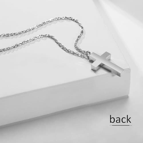 Stainless Steel Cremation Cross Necklace for Ashes Hold With Me Always