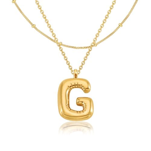 GIFT4U 18K Gold Plated Letter Necklace for Women