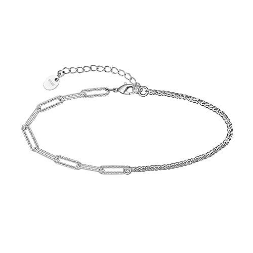 Chic 925 Sterling Silver Multilayered Anklet for Women Satellite, Star Jewelry
