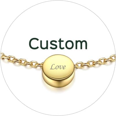 Chic Silver Personalized 925 Sterling Silver Tiny Heart Anklet for Women, Silver/Gold/Rose Gold (With Gift Box)
