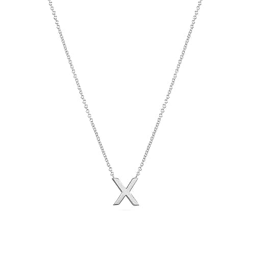 Hayopi Dainty Silver Initial Necklace for Women