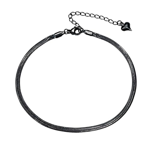 Waterproof 18K Gold Plated QJLE Snake Chain Anklet for Women