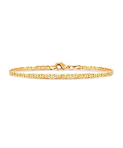 Gold Plated Marina Link Anklet for Women