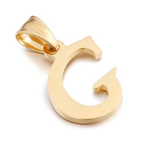 Kalapure Initial Charms Gold Pendant 14k Gold Letter Charms for Men & Women