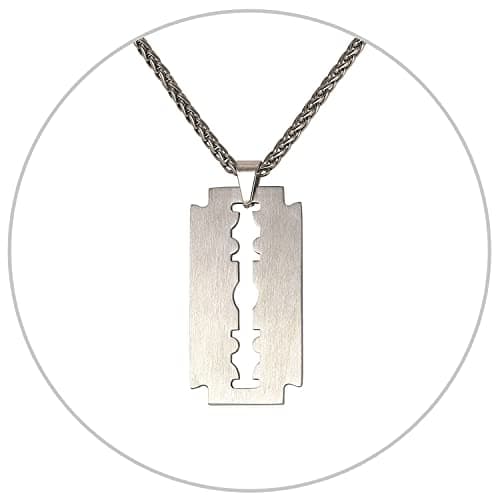 Stainless Steel 18K Gold Plated U7 Punk Dagger Pendant Necklace 22-24 Inches