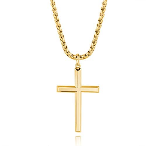 FANCIME Sterling Silver Cross Necklace for Men and Women