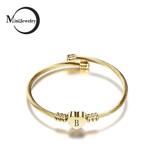 Personalized Initial Cuff Bracelets for Women