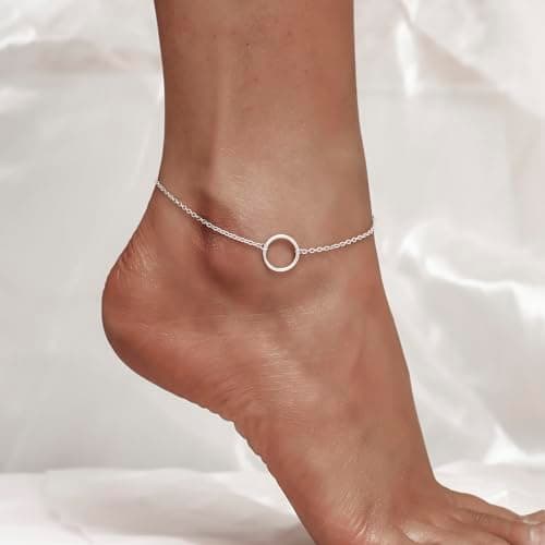 Chic 925 Sterling Silver Multilayered Anklet for Women Satellite, Star Jewelry