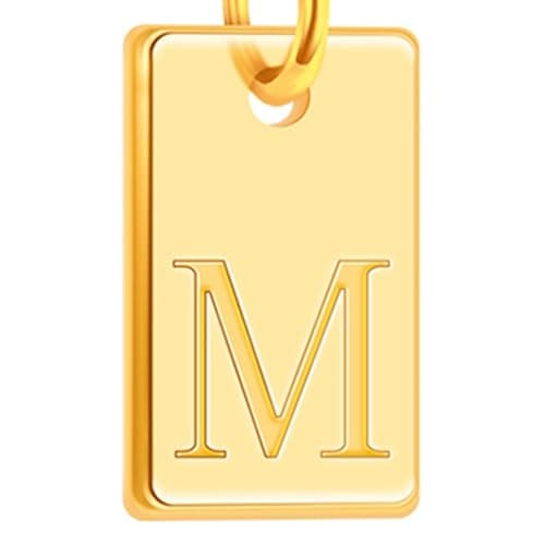 Poxtex Gold Plated Initial Necklace, Non-Tarnish, Women's Square Pendant Jewelry_gifts