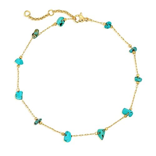 MEVECCO Gold Plated Dainty Anklet for Women Boho Beach Jewelry