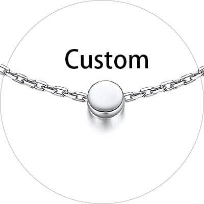 Chic Silver Personalized 925 Sterling Silver Tiny Heart Anklet for Women, Silver/Gold/Rose Gold (With Gift Box)