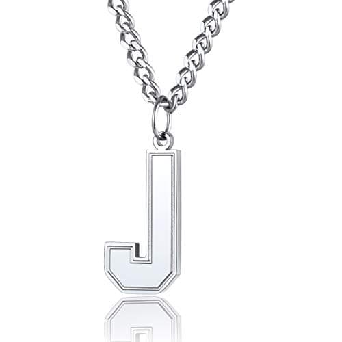 ChainsPro Monogram Letter Necklace - Adjustable 316L Stainless Steel/ Gold Plated/Black