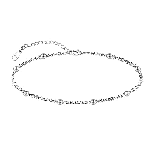 Chic 925 Sterling Silver Multilayered Anklet for Women Satellite, Star Jewelry
