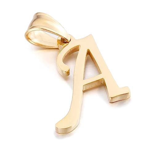 Kalapure Initial Charms Gold Pendant 14k Gold Letter Charms for Men & Women