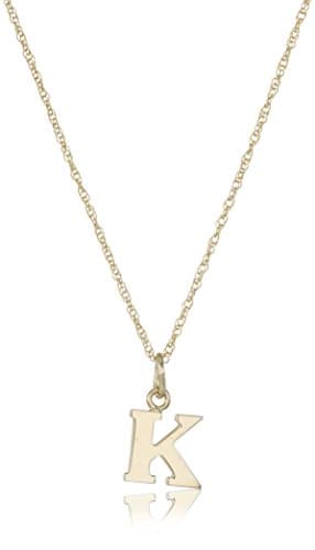 Amazon Essentials 14k Gold-Filled Letter Charm Pendant Necklace