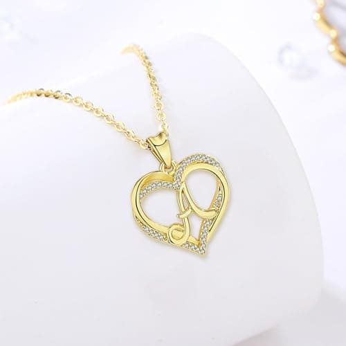 Unique Initial Necklaces for Women & Girls - Personalized Heart Letter Jewelry