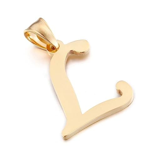 Kalapure Initial Charms Gold Pendant 14k Gold Letter Charms for Men & Women