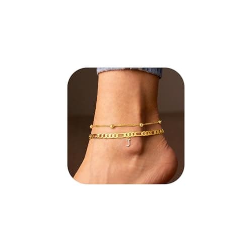 Ursteel 14K Gold Plated Dainty Anklets for Women jewelrygifts