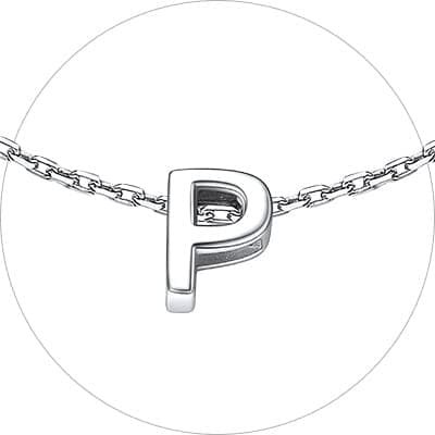 Chic Silver Initial Bracelet 925 Sterling Personalized Jewelry Gifts