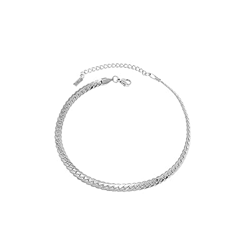 Fashion 21 Stainless Steel Cuban Rope Chain Anklet for Women Adjustable Waterproof Beach Fashion