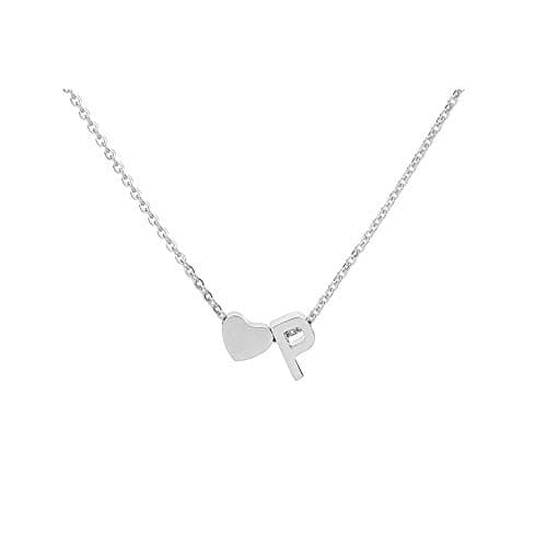 Tiny Gold Heart Initial Necklace - Personalized Mom's Gift for Women