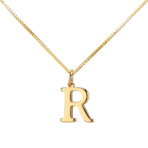 Anourney 14K Gold Initial Choker, Stylish Personalized Letter Necklace for Women