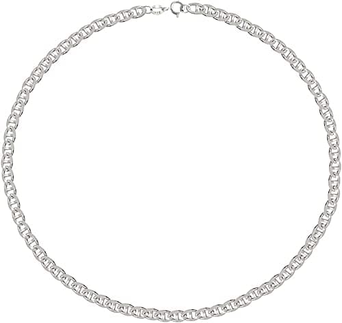 Savlano 925 Sterling Silver Solid Italian Figaro Anklet for Women, 0.8mm-5mm, Gift Box Included