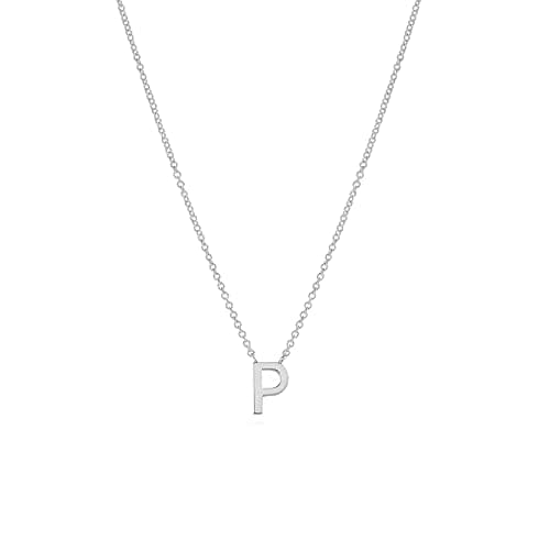 Hayopi Dainty Silver Initial Necklace for Women