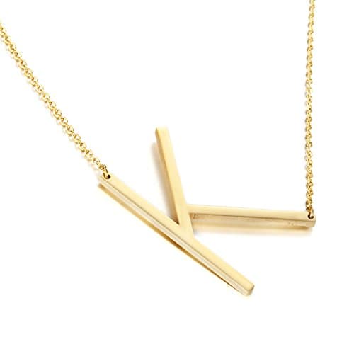 Big Letter Stainless Steel Initial Pendant Jewelry for Women Best Friends Gifts