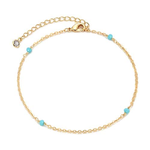 MEVECCO Gold Plated Dainty Anklet for Women Boho Beach Jewelry
