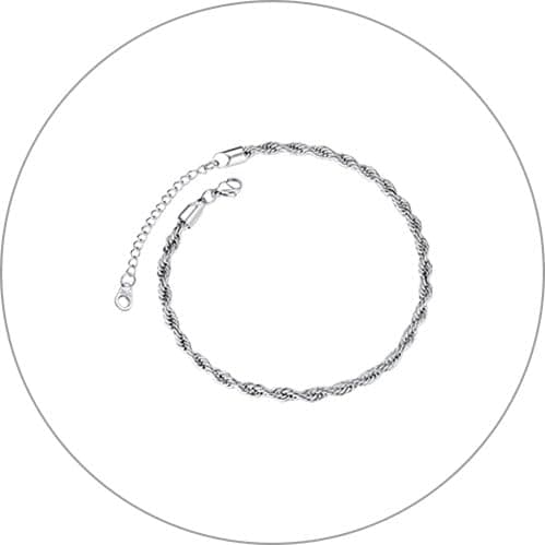 ChainsPro 18K Gold Plated Resizable Anklet Chain - Gift Box Included
