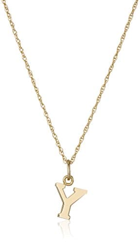 Amazon Essentials 14k Gold-Filled Letter Charm Pendant Necklace