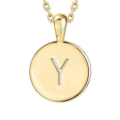 PavoI 14K Gold Plated Initial Letter Necklace for Women