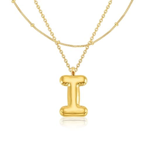 GIFT4U 18K Gold Plated Letter Necklace for Women