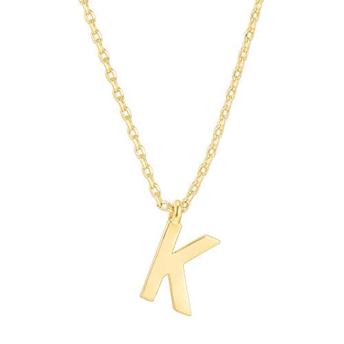 PavoI 14K Gold Plated Initial Necklace for Women