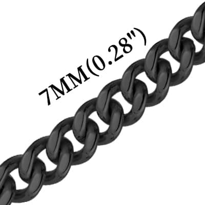 Men's Solid Cubian Link Cross Necklace - VNOX Stainless Steel Silver/Gold Plated Jewelry