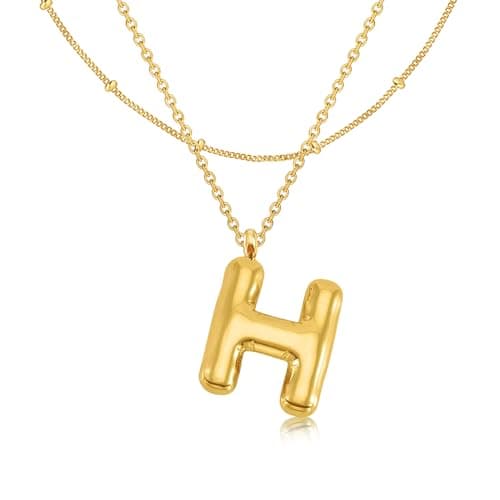 GIFT4U 18K Gold Plated Letter Necklace for Women