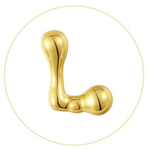 KissYan 14K Gold Plated Beaded Initial Bracelets A-Z Dainty Jewelry